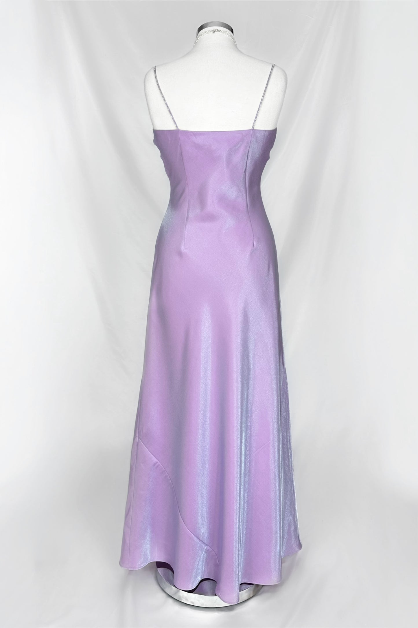 LILAC SHIMMER IRIDESCENT BEADED MAXI DRESS