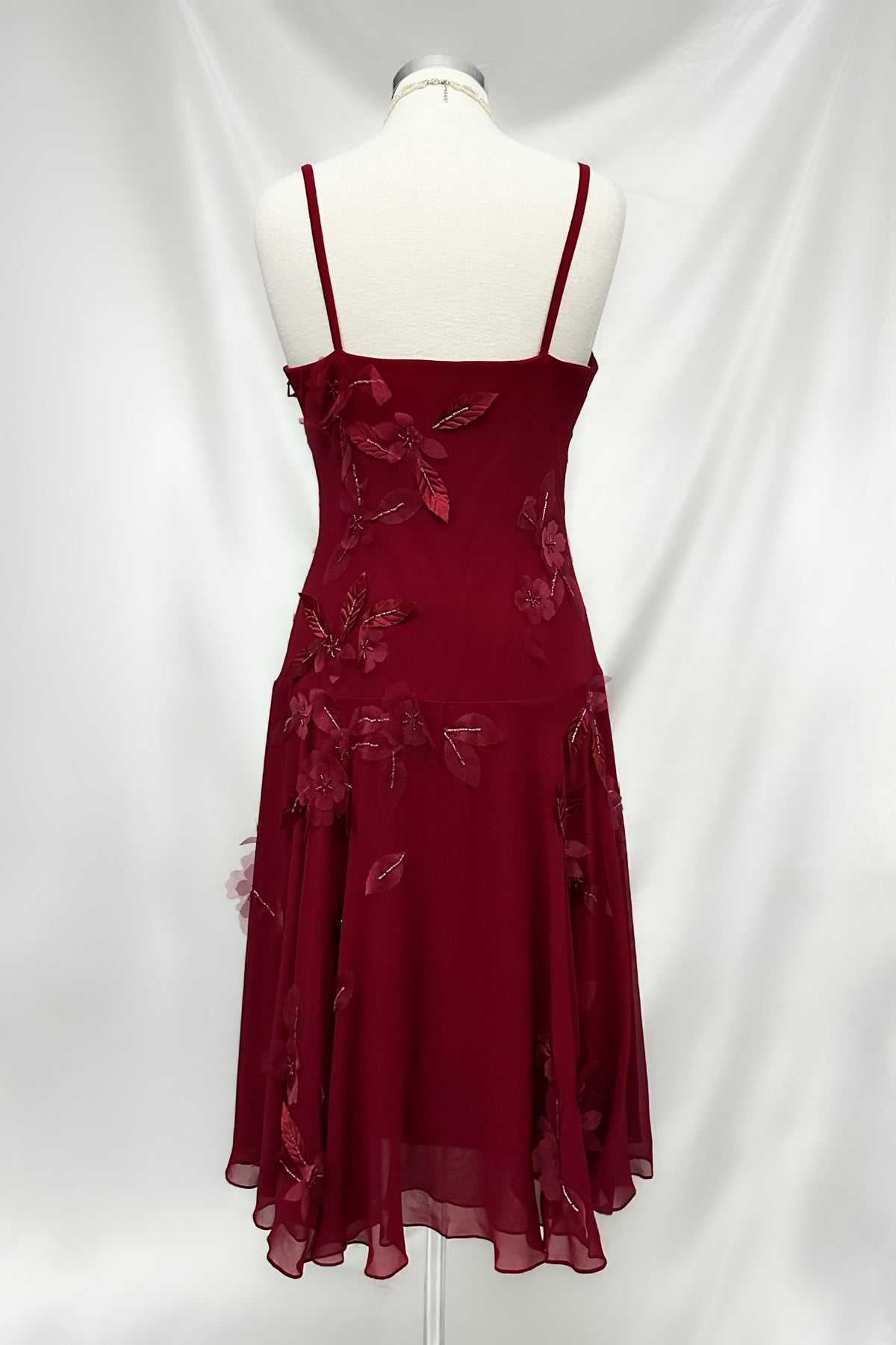 Scarlet Meadow Silk Embellished Midi Dress