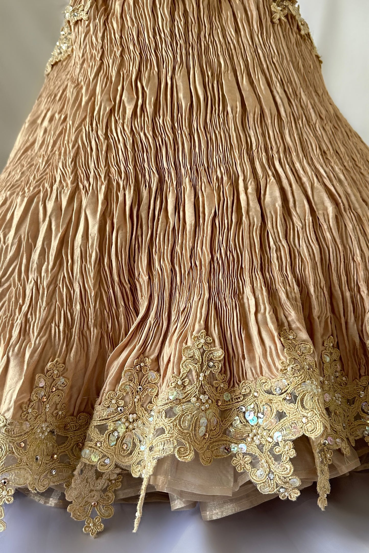 GOLDEN GLAMOUR EMBELLISHED FISHTAIL CORSET GOWN