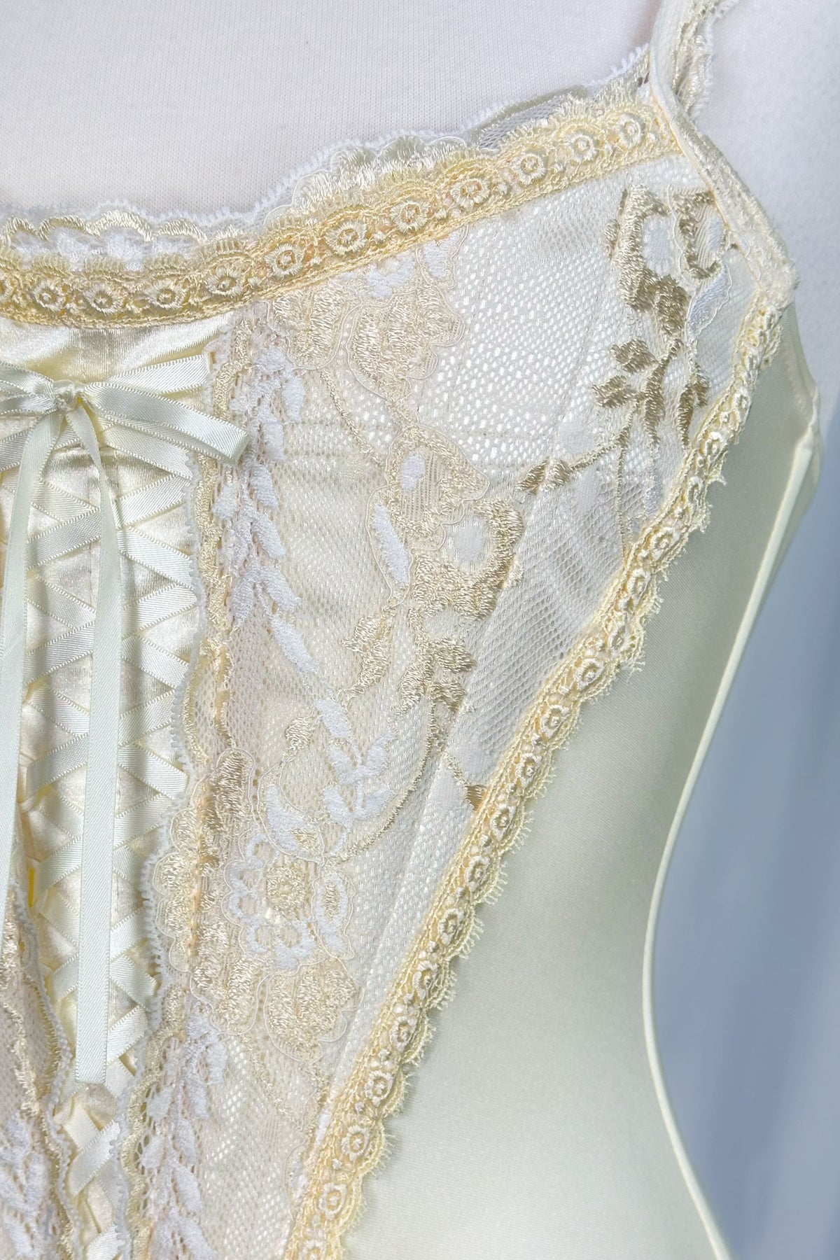 Ivory Reverie Lace Embroidered Corset Top