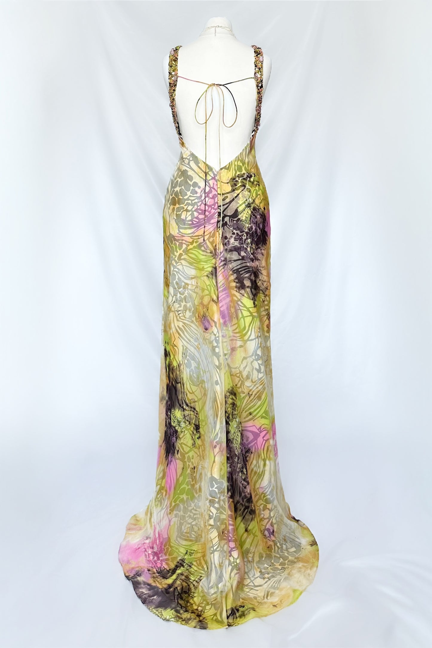 TROPICANA BACKLESS EMBELLISHED MAXI DRESS