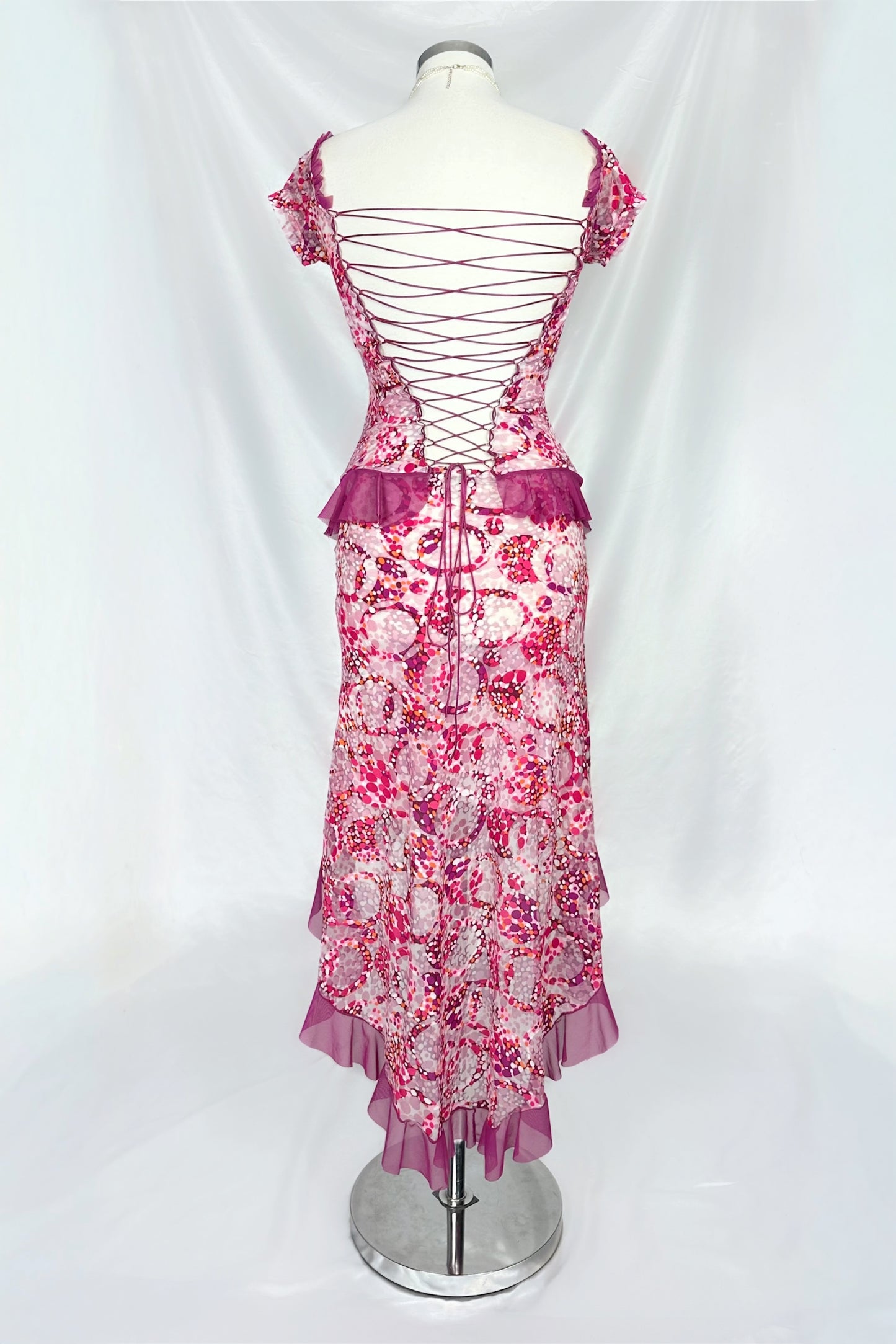 FUCHSIA FLOWER POP CORSET TOP & MIDAXI SKIRT SET