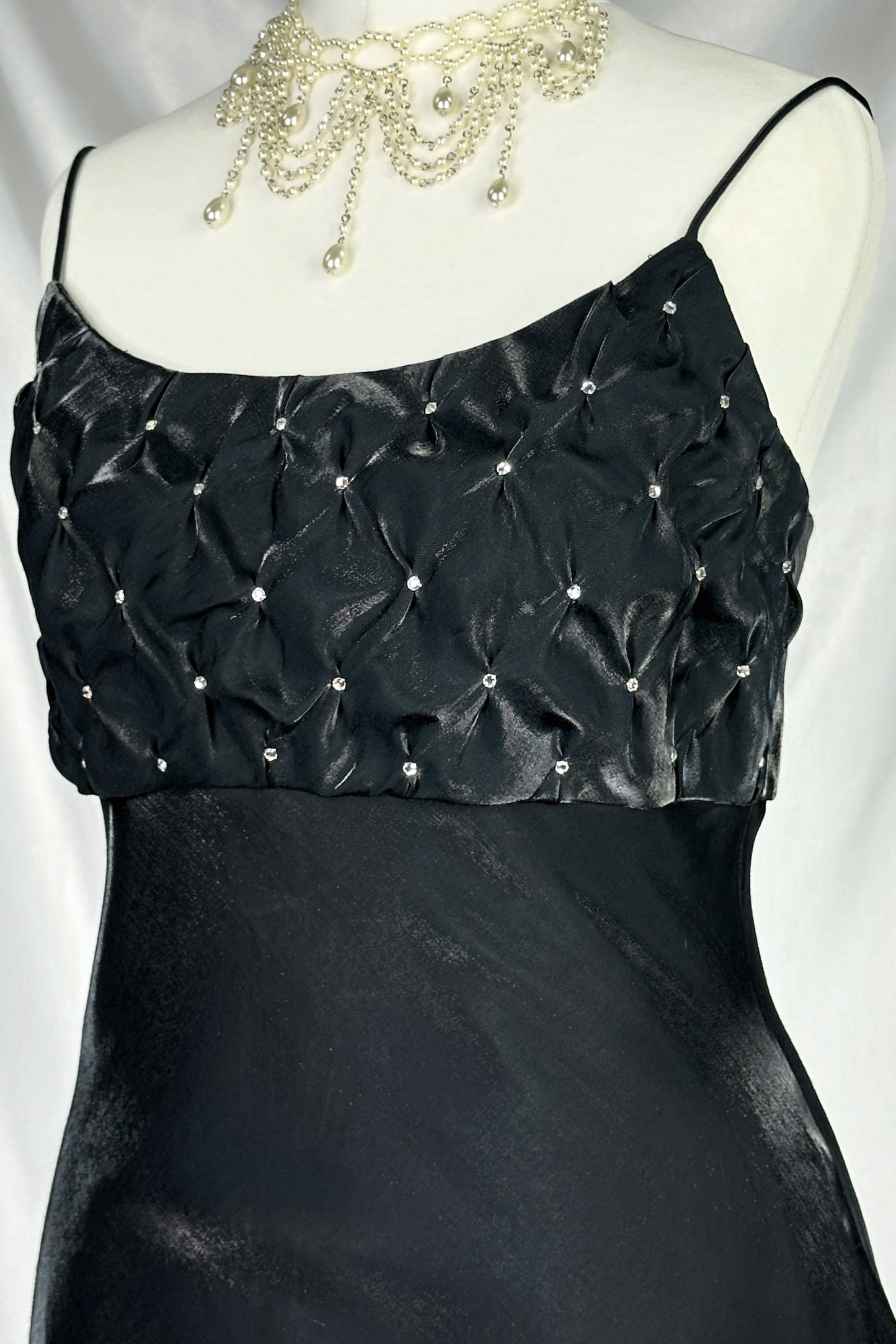 TWILIGHT IRIDESCENT RHINESTONE MAXI DRESS