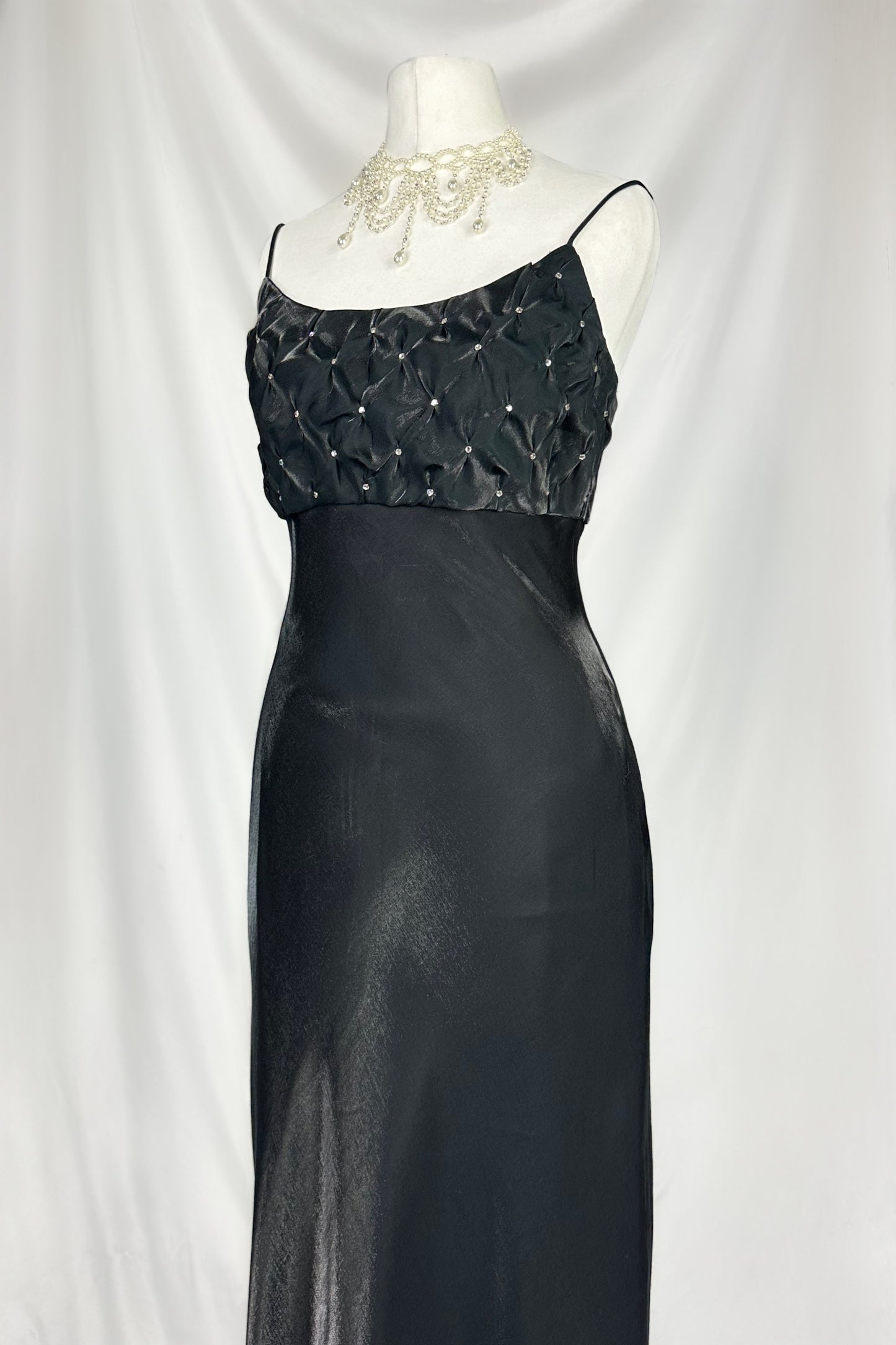 TWILIGHT IRIDESCENT RHINESTONE MAXI DRESS