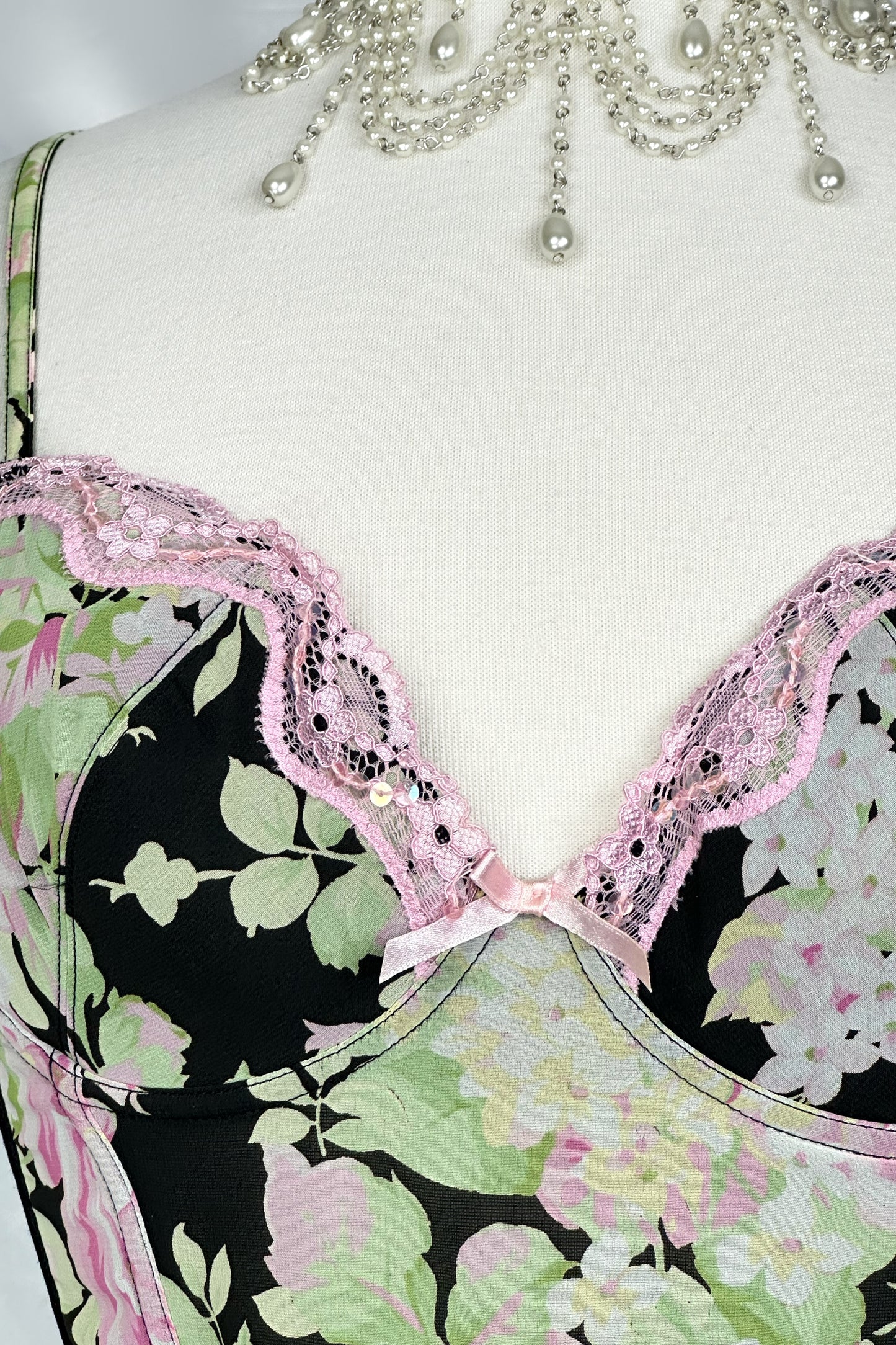 Gardenia Mesh Floral Lace Corset Top