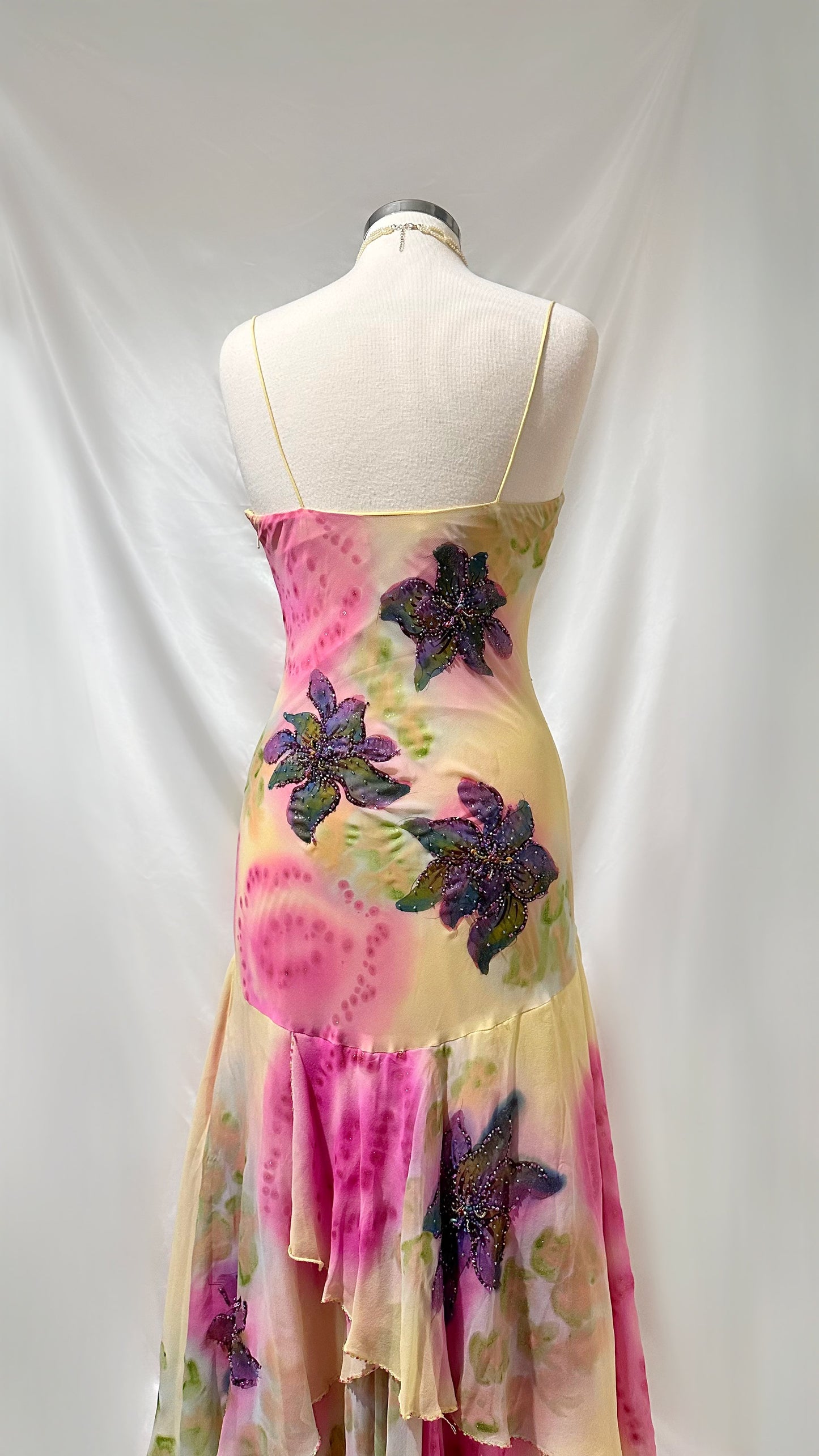 ETHEREAL PASTEL FAIRY SILK GOWN & SCARF SET