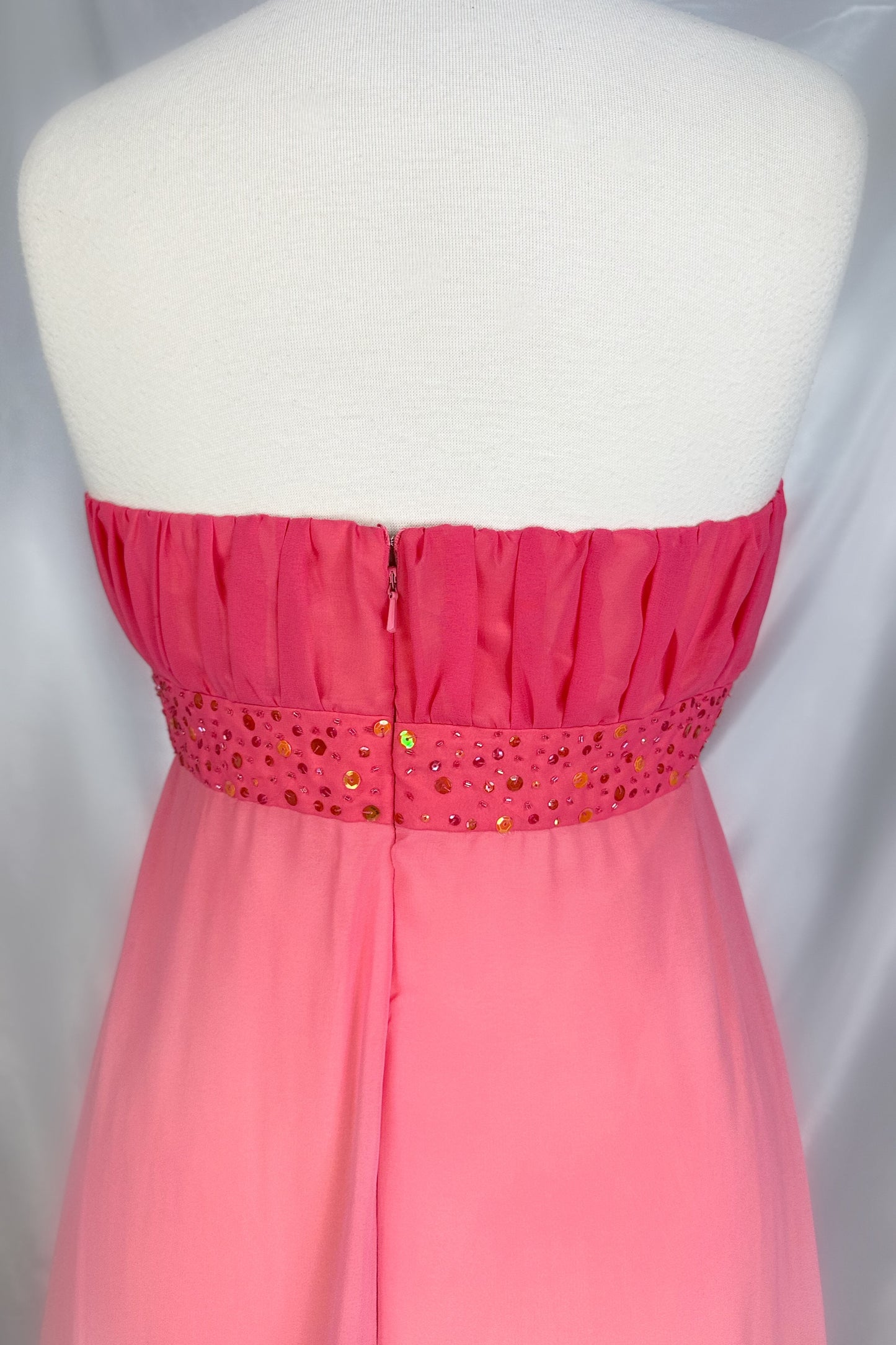 Sunset Dreams Ombré Chiffon Embellished Maxi Dress