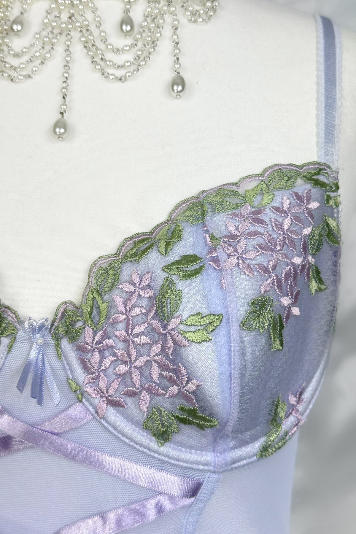 Lilac Fae Floral Embroidered Corset Top