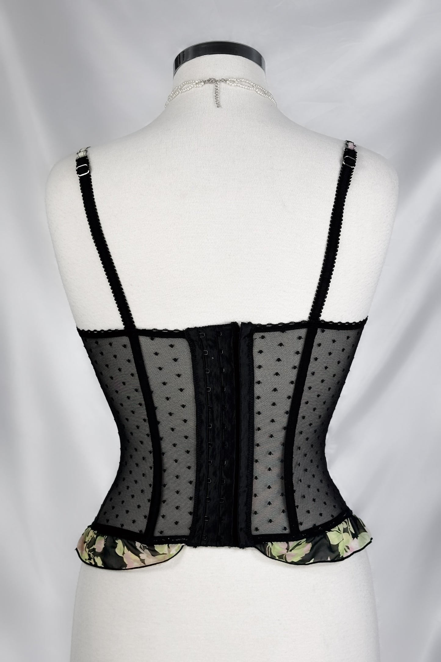 Gardenia Mesh Floral Lace Corset Top