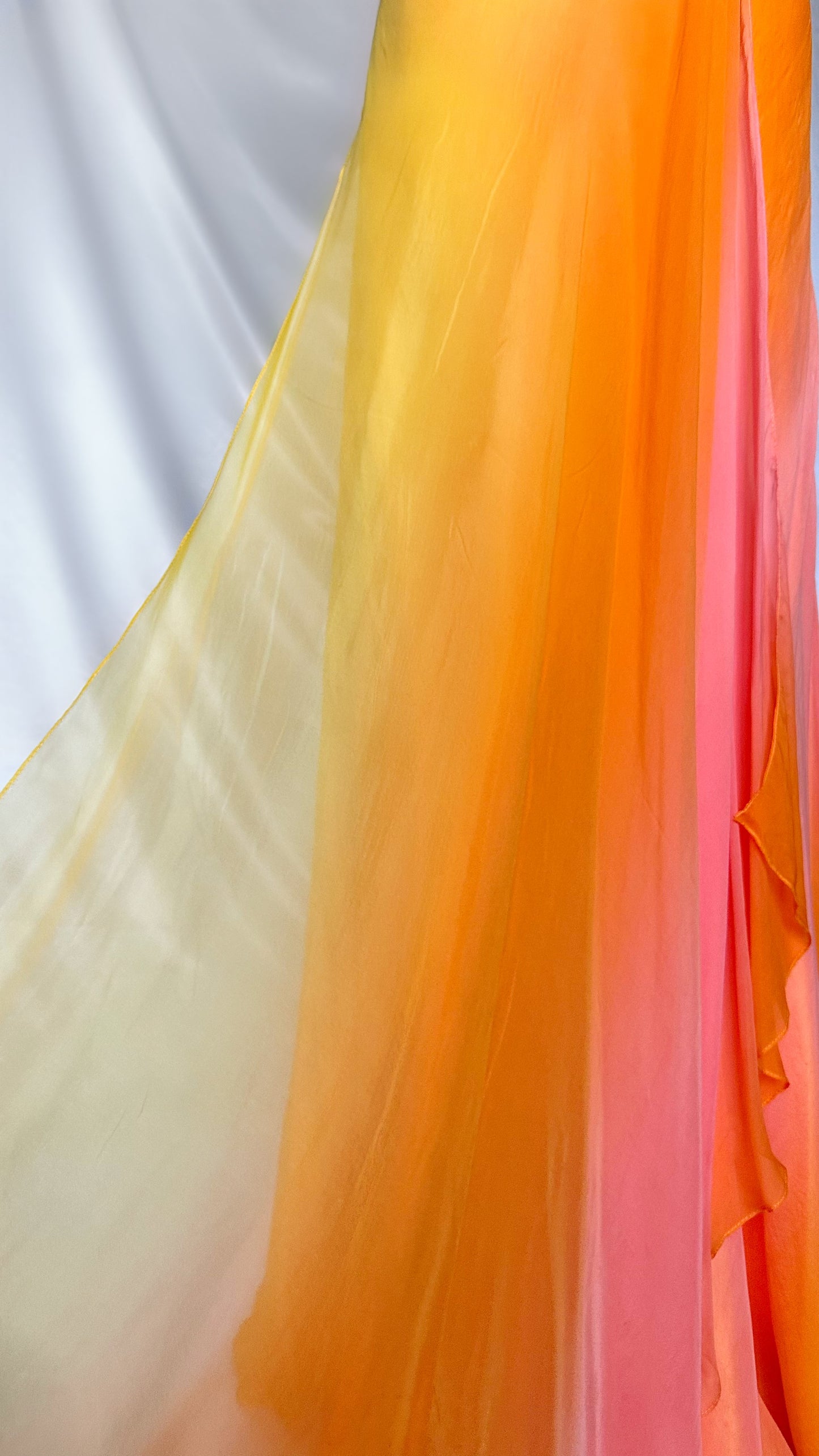 SUNSET OMBRE SILK EMBELLISHED GOWN