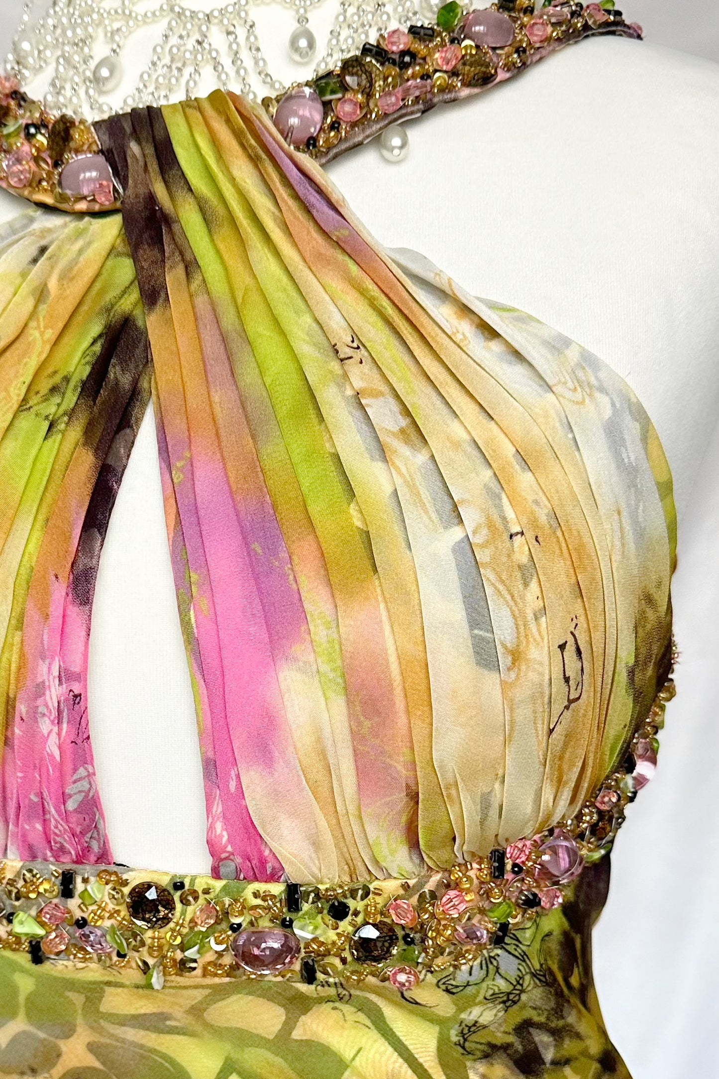 TROPICANA BACKLESS EMBELLISHED MAXI DRESS