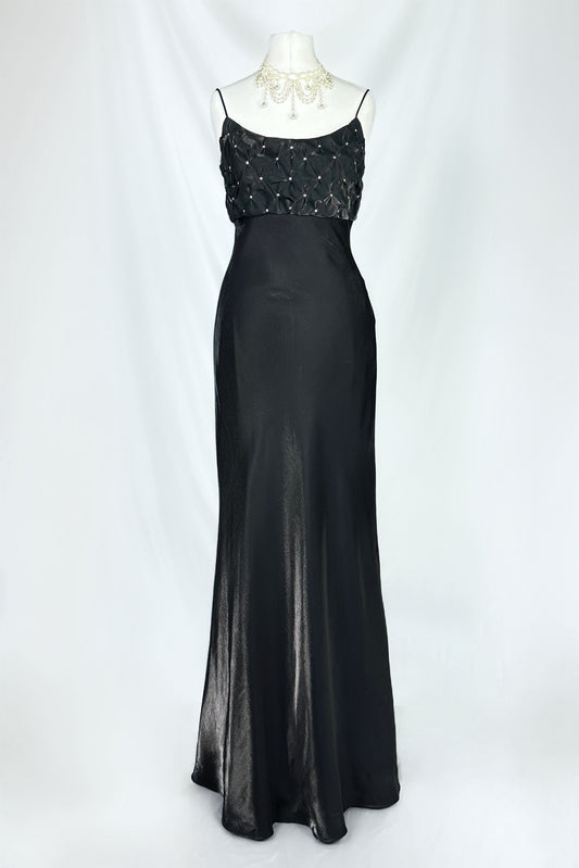 TWILIGHT IRIDESCENT RHINESTONE MAXI DRESS