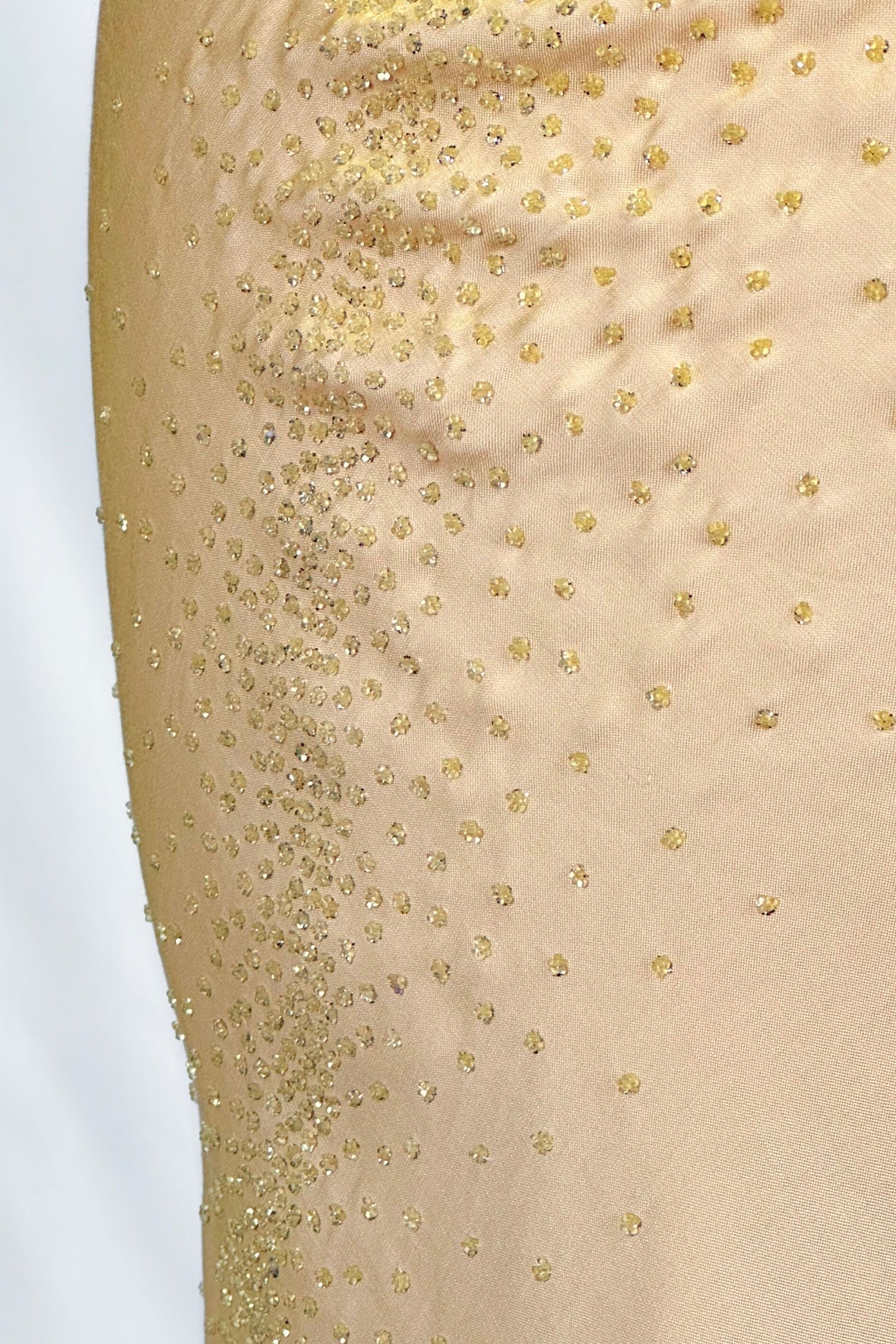 IRIDESCENT GOLD STARDUST SHIMMER MAXI DRESS